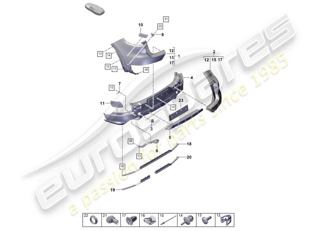 schéma de pièce contenant le numéro de pièce 9y3807543bdg2x