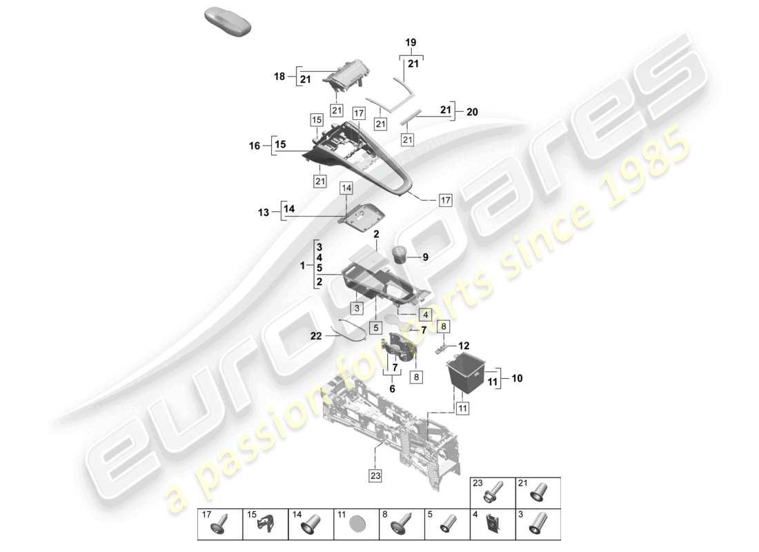 schéma de pièce contenant le numéro de pièce 95c864148a blk