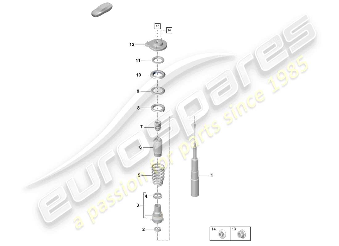 un schéma de pièces du catalogue de pièces porsche 2022 (992-1)