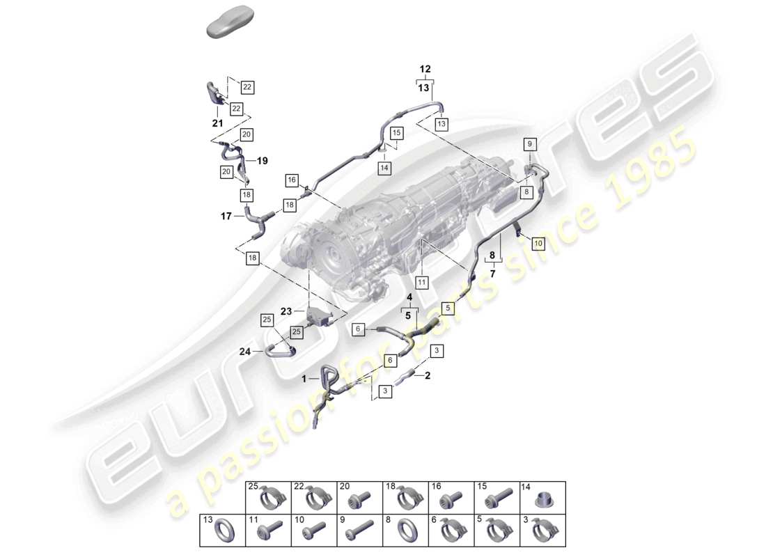 porsche 2026 (cayenne e3 pa) système de refroidissement du liquide de refroidissement schéma des pièces