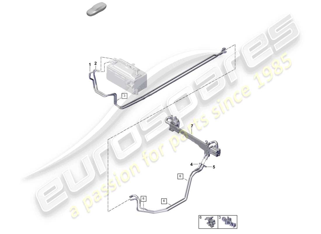 porsche 2024 (992-2) batterie hybride système de refroidissement du liquide de refroidissement turbocompresseur à gaz d'échappement convertisseur de tension schéma des pièces