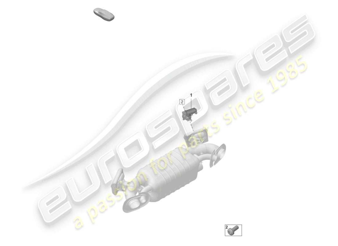 porsche 2022 (992-1 turbo / s) schéma des composants électriques du système d'échappement