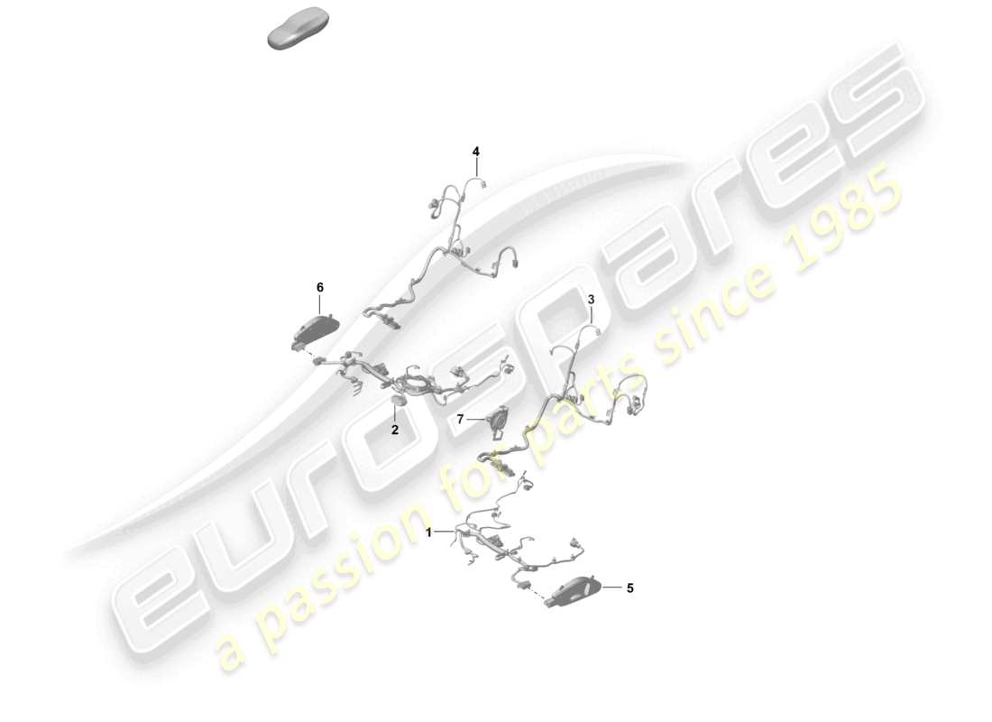 porsche 2024 (992-2) schéma des pièces du siège sport électrique du siège standard