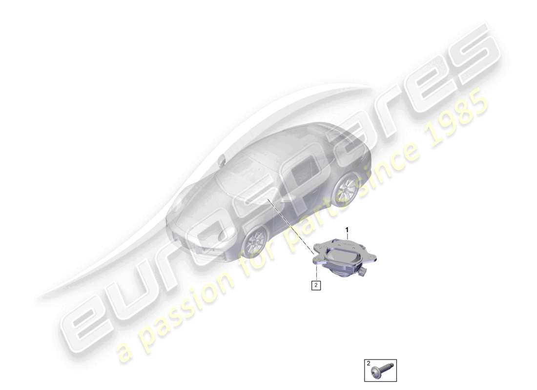 porsche 2025 (992-2) schéma des composants du caisson de basses du haut-parleur