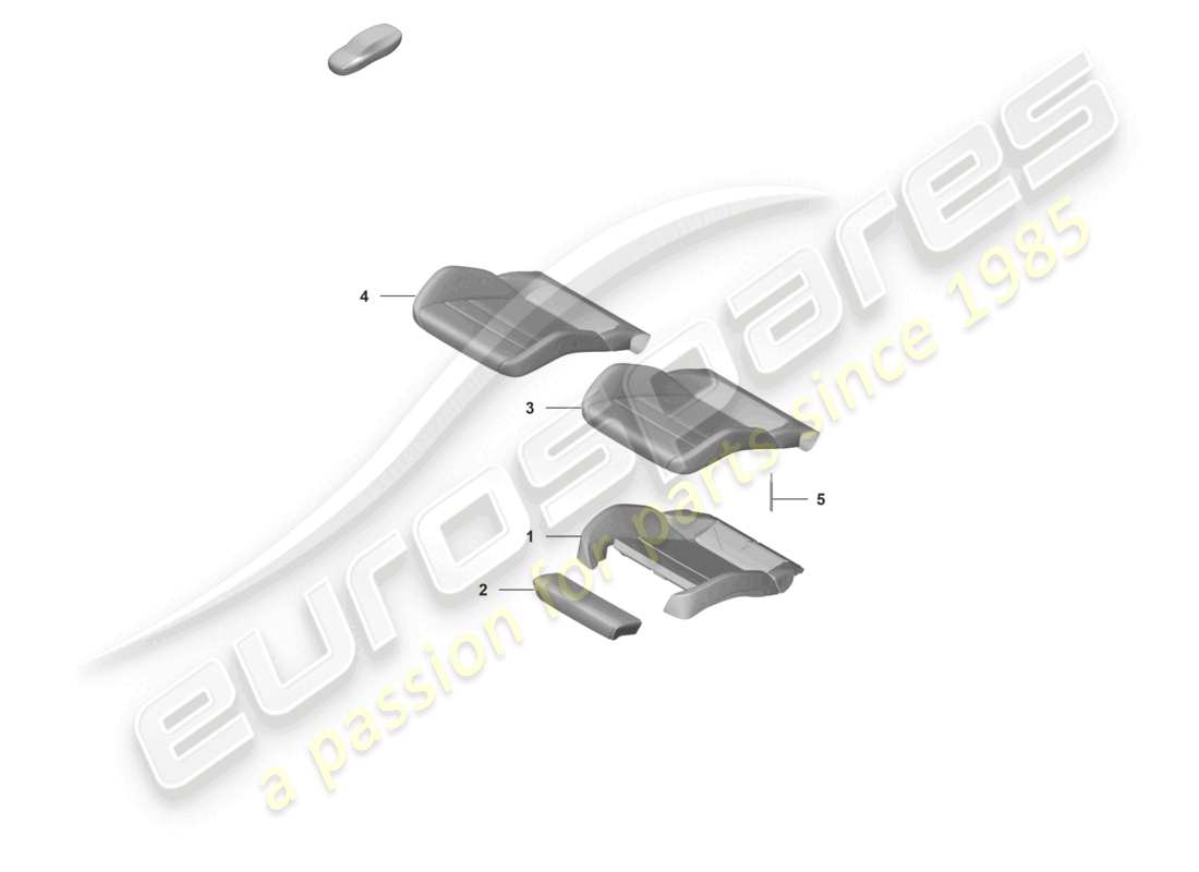 porsche 2023 (992-1 gt3/rs/st) pièce en mousse housse de siège siège sport plus pour modèles avec sièges 18-way à réglage électrique schéma des pièces