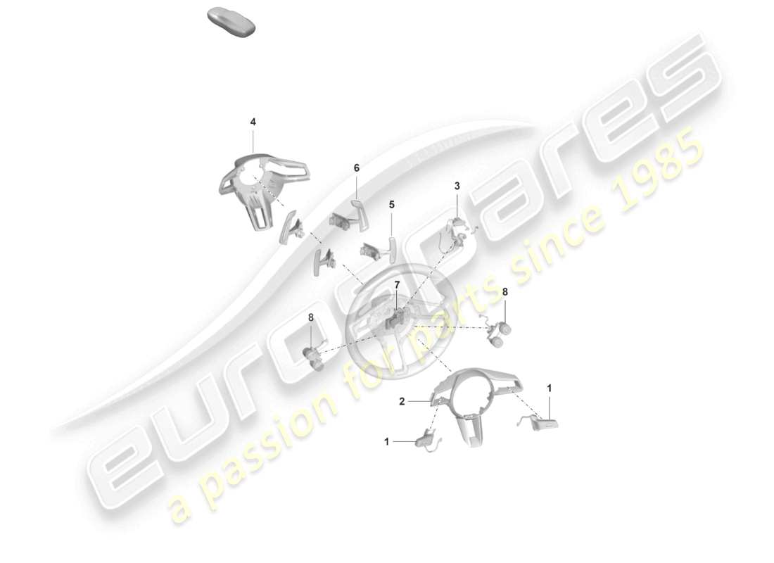 porsche 2023 (992-1 gt3/rs/st) accessoires volant gt3 schéma des pièces rs