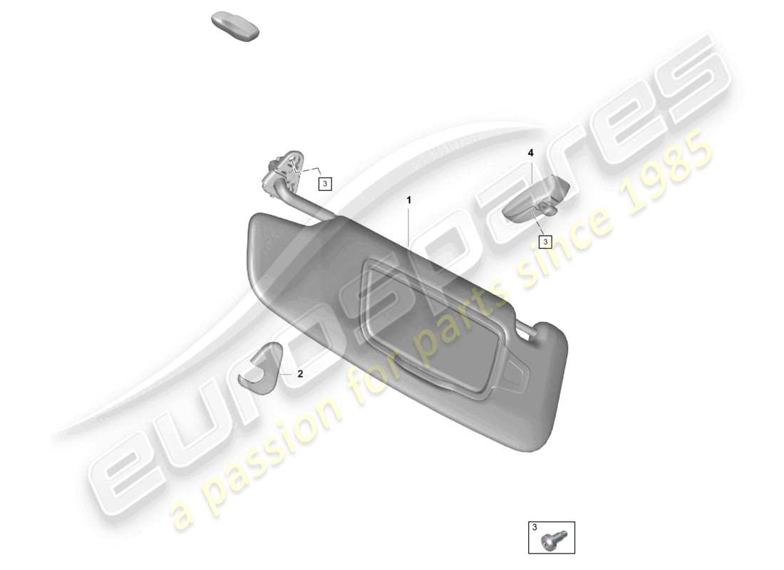 porsche 2021 (718 cayman gt4) pare-soleil alcantara d >>- 01.09.2020 schéma des pièces