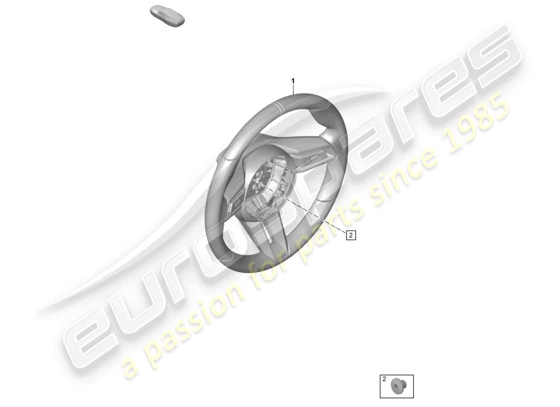 porsche 2022 (992-1 gt3/rs/st) volant multifonction cuir boîte de vitesses manuelle diagramme des pièces