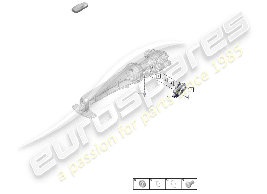 porsche 2024 (992-2) schéma des pièces des capteurs de différentiel d'essieu avant