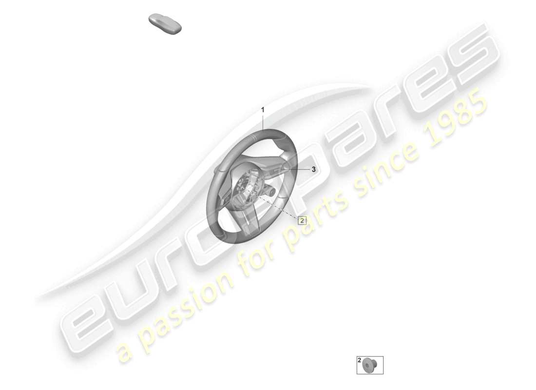 porsche 2022 (992-1 gt3/rs/st) volant multifonction cuir boîte de vitesses manuelle diagramme des pièces