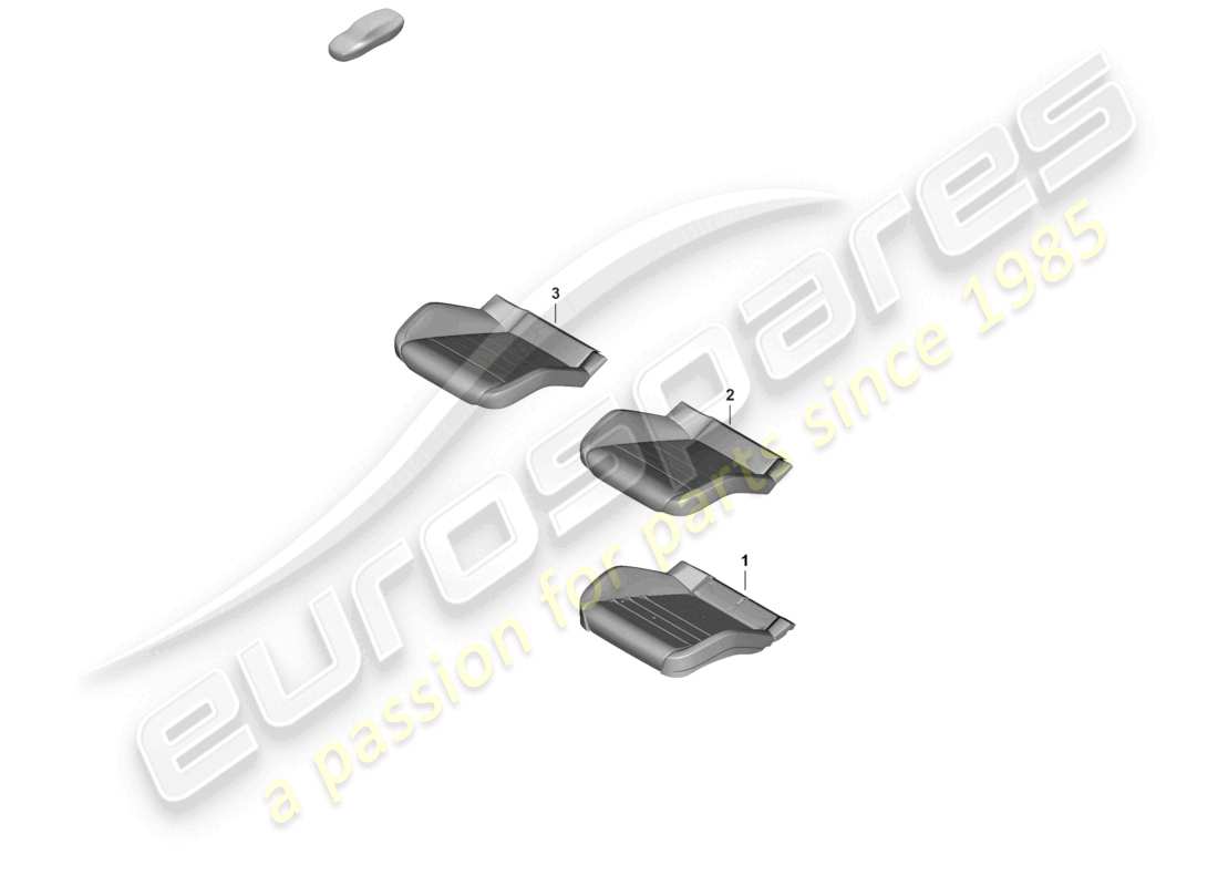 porsche 2025 (panamera 976) pièce en mousse housse de siège siège standard diagramme des pièces