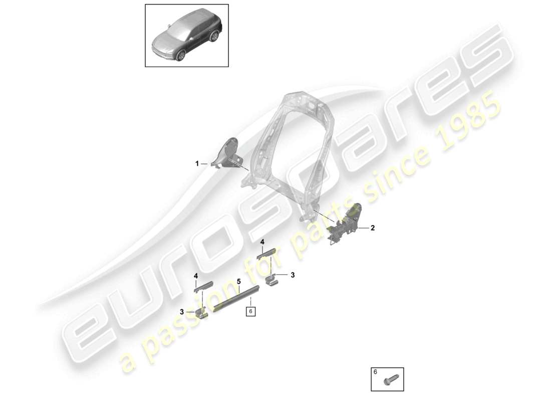 porsche 2024 (cayenne e3 9ya/9yb) siège avant (complet) plus disponible siège sport schéma des pièces
