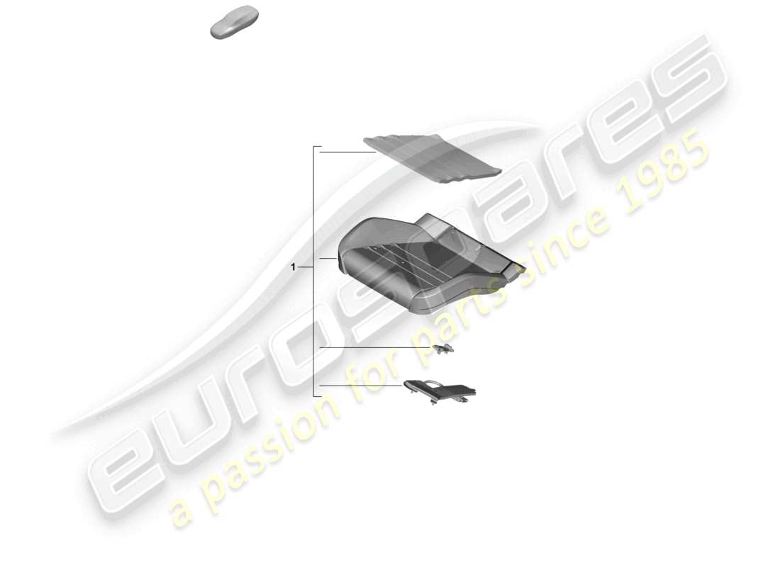 porsche 2025 (panamera 976) kit de réparation pour capteur de siège occupé (côté passager) uniquement pour : usa canada schéma des pièces