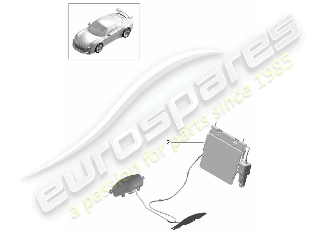porsche 2021 (991-2 r/gt3/rs) schéma des pièces des accessoires de soutien lombaire