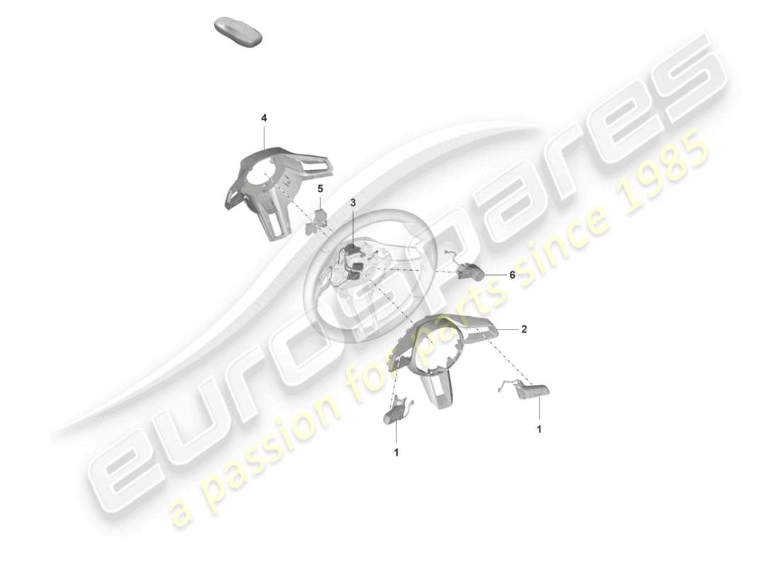 porsche 2023 (992-1 gt3/rs/st) accessoires volant schéma des pièces