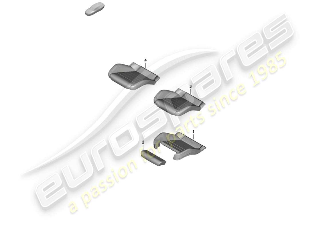 porsche 2025 (panamera 976) pièce en mousse housse de siège siège sport schéma des pièces