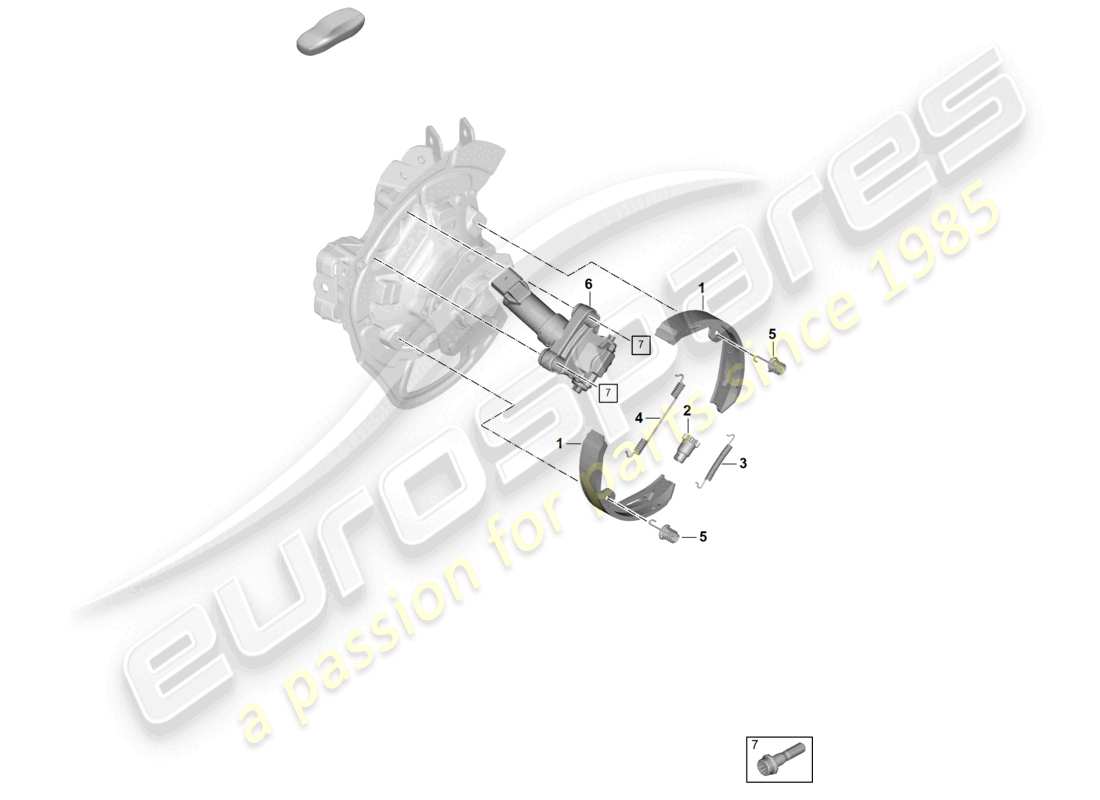 porsche 2024 (panamera 976) frein de stationnement schéma des pièces
