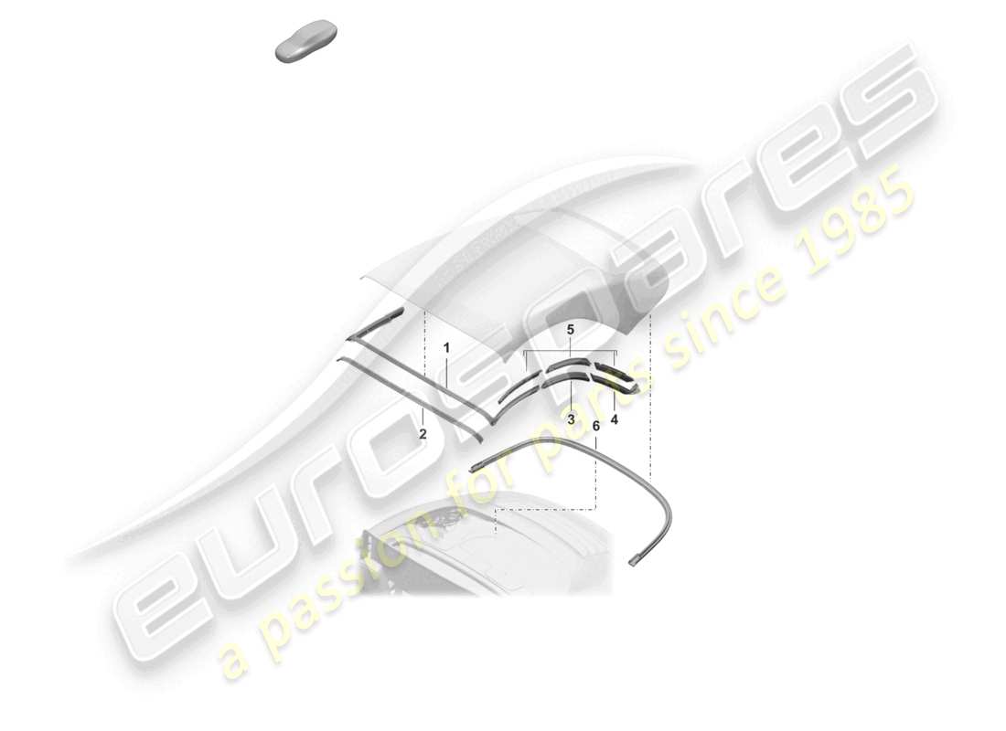 porsche 2022 (992-1 turbo / s) schéma des pièces des joints