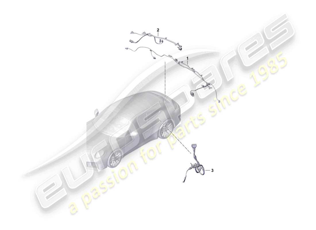 porsche 2024 (992-2) faisceau de câbles arrière pour système de freinage antiblocage -abs- schéma des pièces