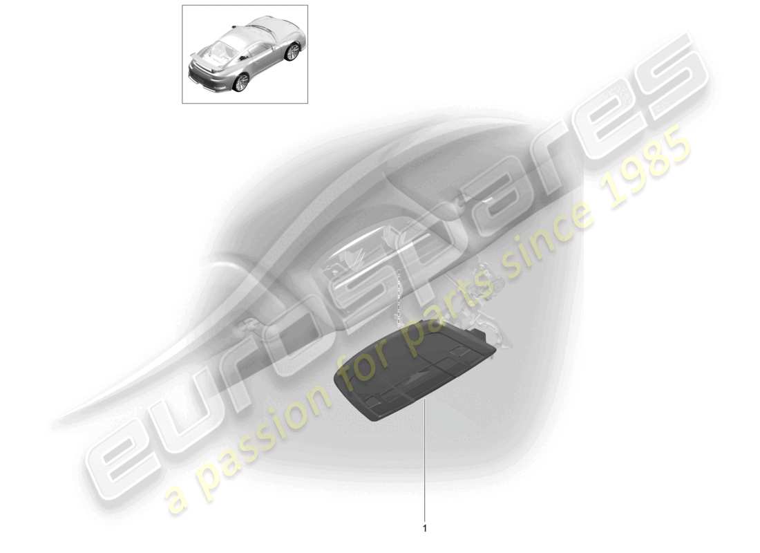 porsche 2021 (991-2 r/gt3/rs) schéma des pièces du toit de la console