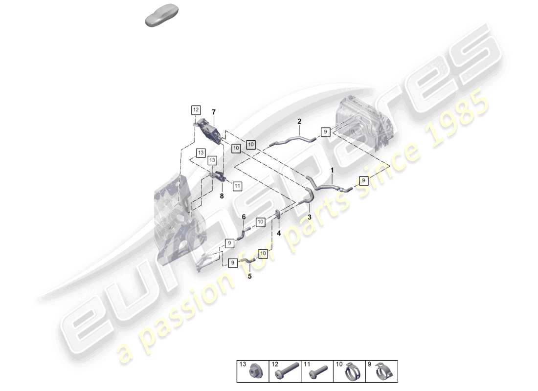 porsche 2026 (cayenne e3 pa) chauffage lhd circuit haute température chauffage haute tension (ptc) pour véhicules à propulsion hybride schéma des pièces