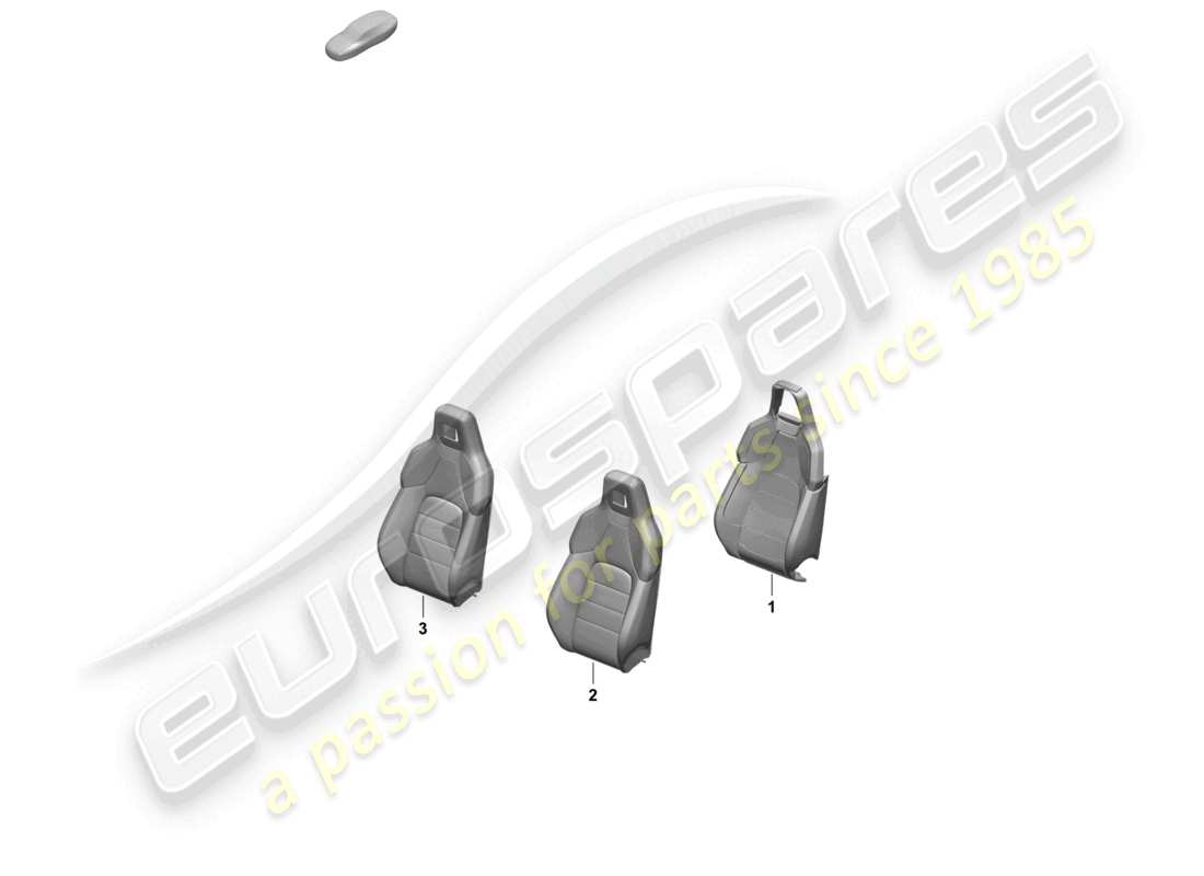 porsche 2024 (macan-e) pièce en mousse housse de dossier siège confort diagramme des pièces
