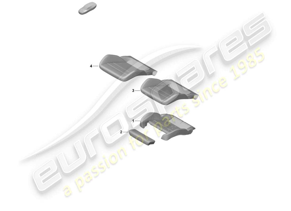 porsche 2024 (992-2) pièce en mousse coussin de siège siège confort schéma des pièces