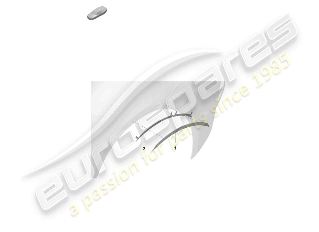 porsche 2023 (992-1 gt3/rs/st) couvercle de passage de roue schéma des pièces