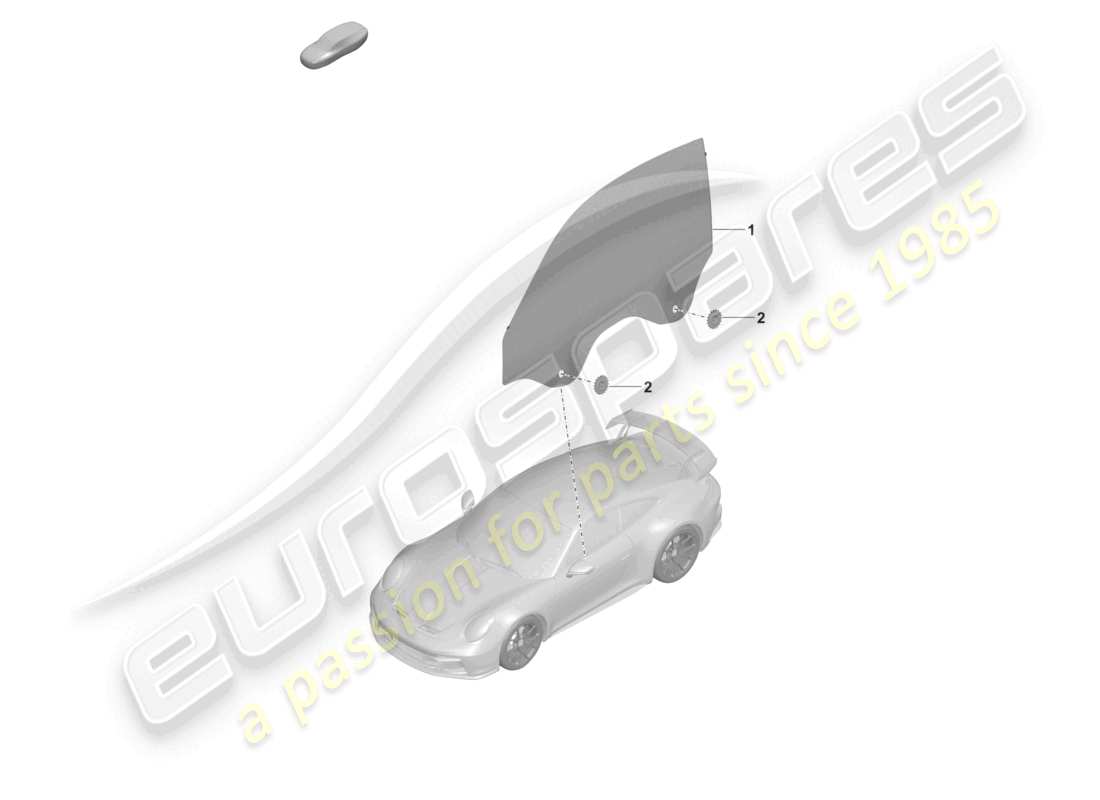 porsche 2023 (992-1 gt3/rs/st) diagramme de pièce de porte-fenêtre