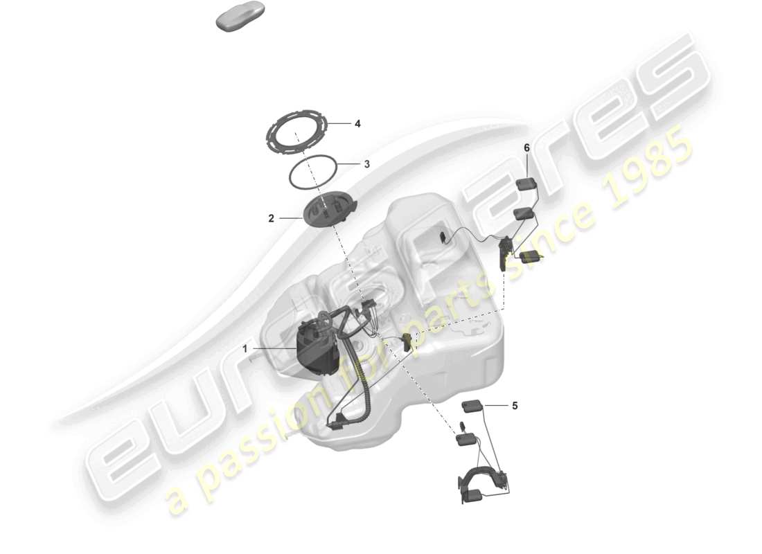 porsche 2022 (992-1 turbo / s) pompe à carburant transmetteur pour jauge de carburant diagramme des pièces