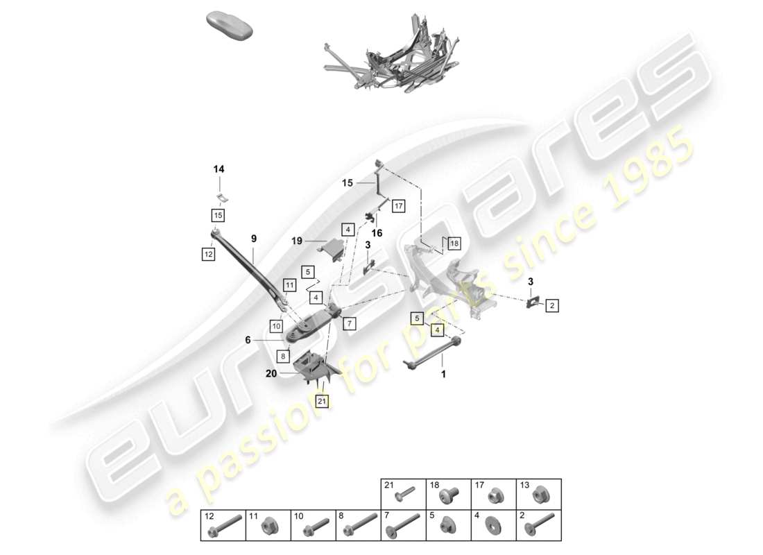 porsche 2021 (718 cayman gt4) diagramme de pièce guide