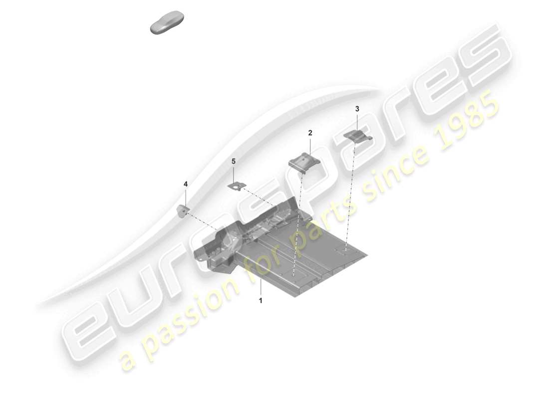 porsche 2022 (992-1 gt3/rs/st) schéma des pièces de la plaque inférieure du support de siège