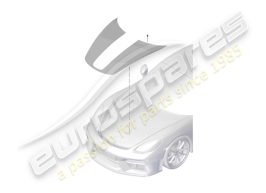 porsche 2021 (718 boxster spyder) schéma des pièces du pochoir de peinture