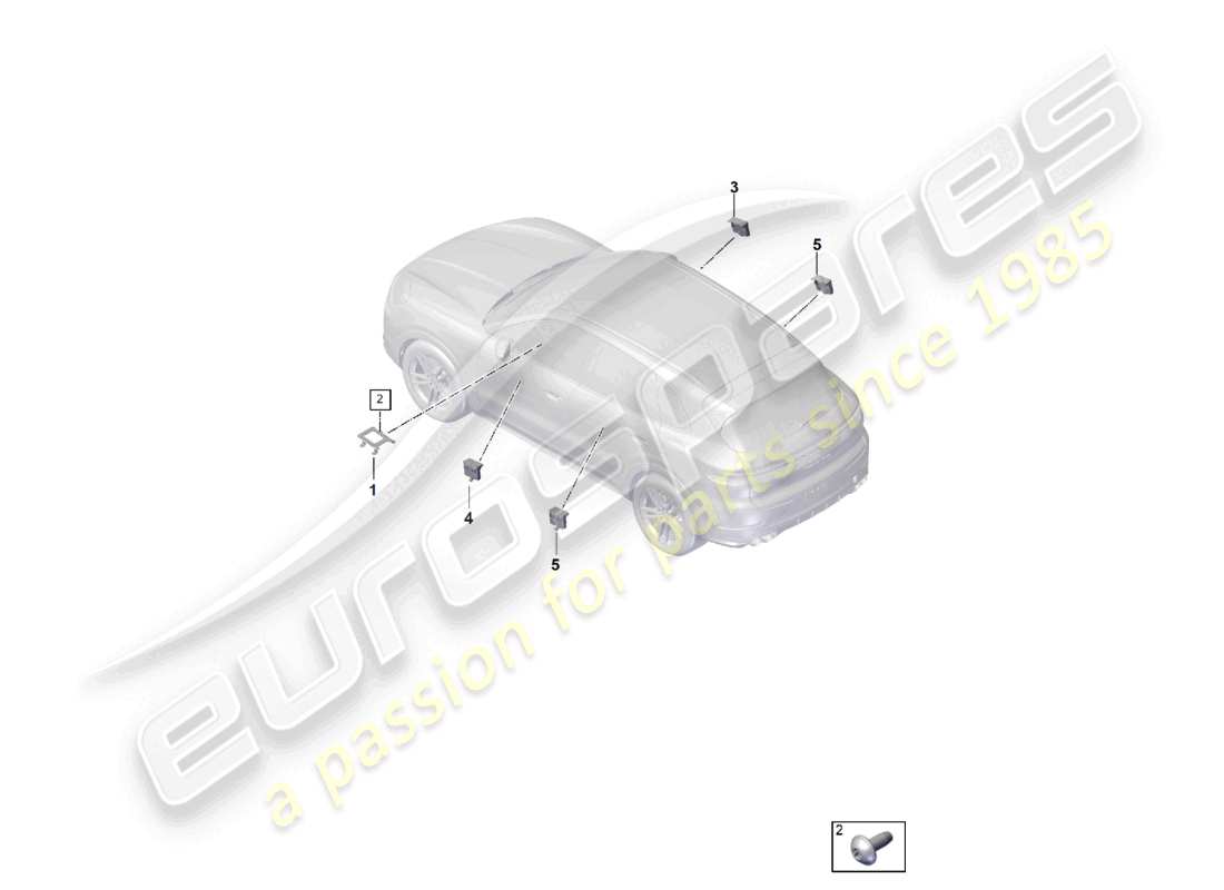 porsche 2026 (cayenne e3 pa) unités de contrôle châssis (système d'auto-nivellement) portes schéma des pièces