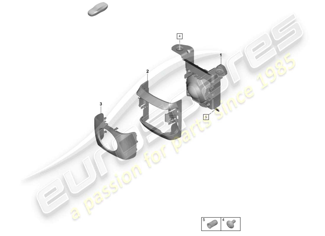 porsche 2022 (992-1 turbo / s) capteur radar du système d'assistance à la conduite système de régulateur de vitesse pour les véhicules avec assistance au changement de voie schéma des pièces