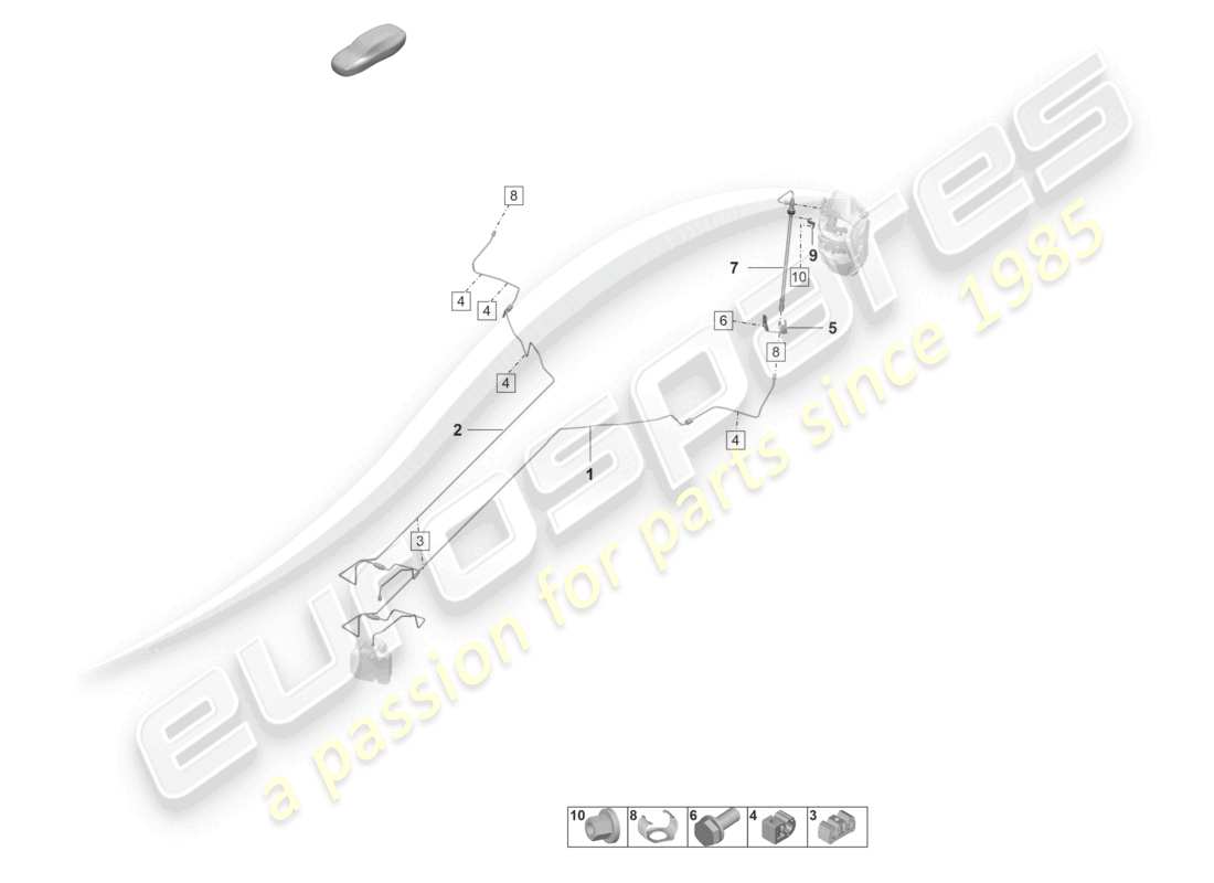 porsche 2022 (992-1 gt3/rs/st) schéma des pièces du centre de la conduite de frein, sous-carrosserie arrière, essieu arrière
