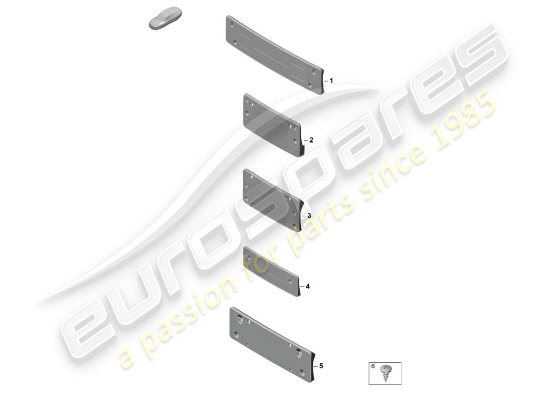 porsche 2024 (992-2) support de plaque d'immatriculation
