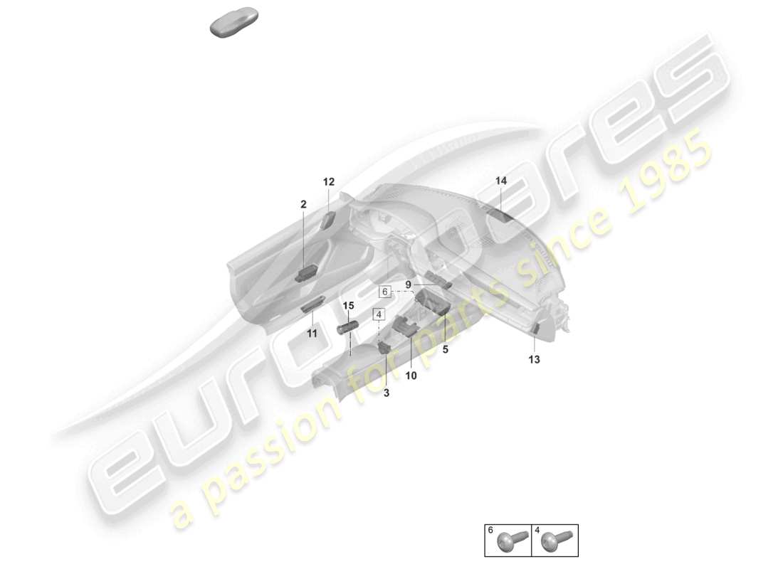 porsche 2023 (992-1 gt3/rs/st) prise de courant schéma des pièces