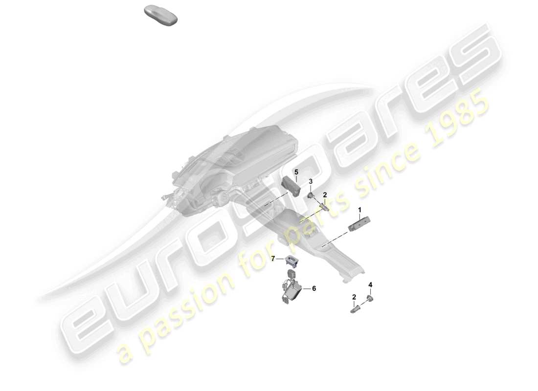 porsche 2024 (panamera 976) convertisseur de tension prise allume-cigare schéma des pièces