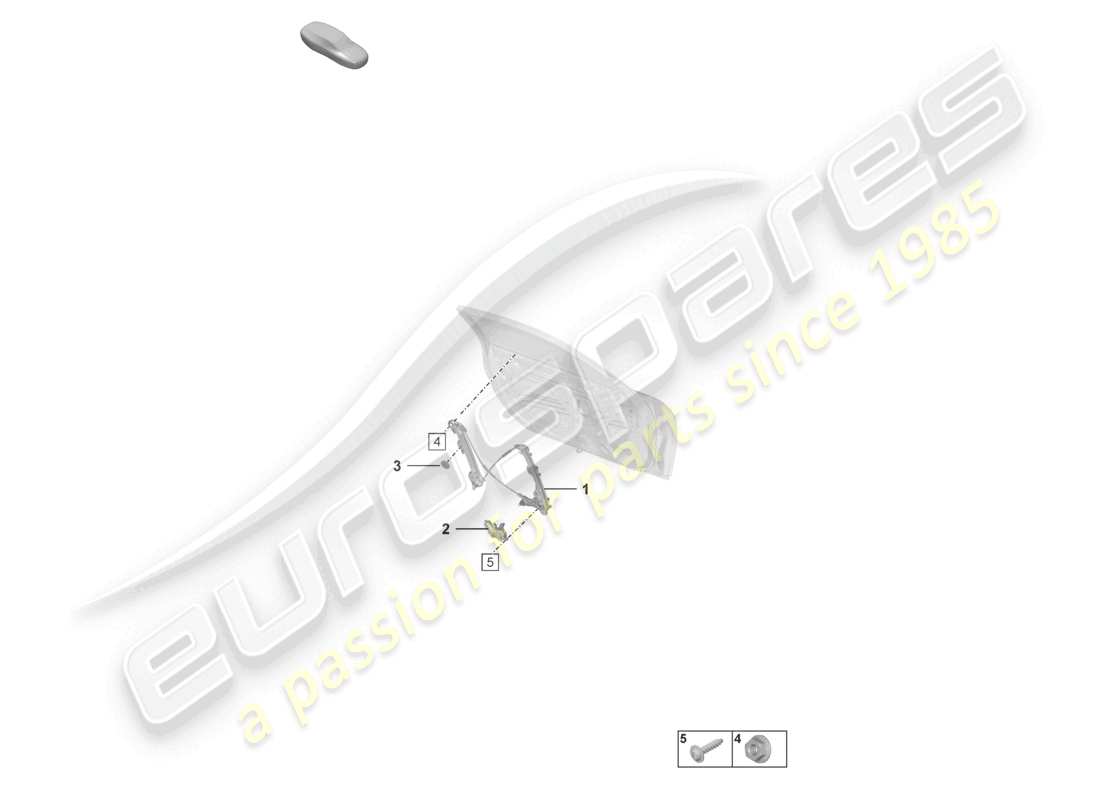porsche 2023 (992-1 gt3/rs/st) schéma des pièces du lève-fenêtre