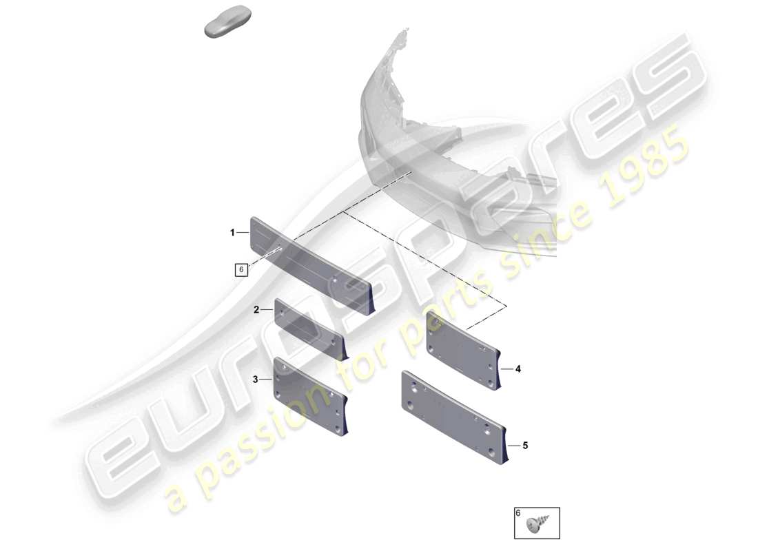 porsche 2026 (992-2 gt3) support de plaque d'immatriculation