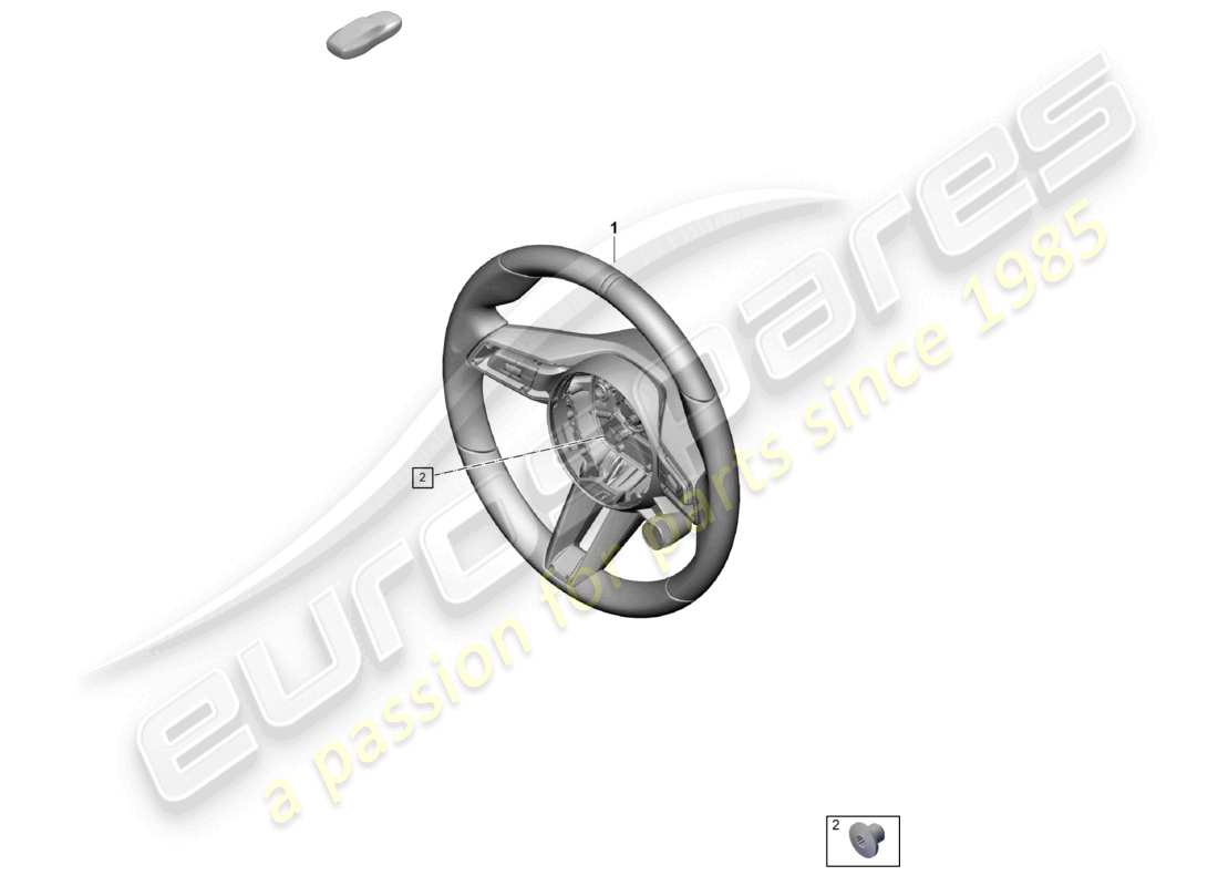 porsche 2024 (992-2) volant sport multifonction (cuir) volant sport multifonction (race-tex) avec chauffage schéma des pièces