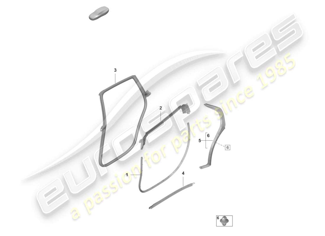 porsche 2022 (taycan 9j1-1) portes arrière accessoires joints schéma des pièces