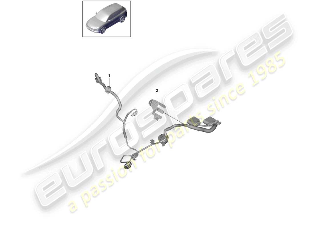 porsche 2024 (cayenne e3 9ya/9yb) faisceau de cablage pour boite de vitesses schéma des pièces