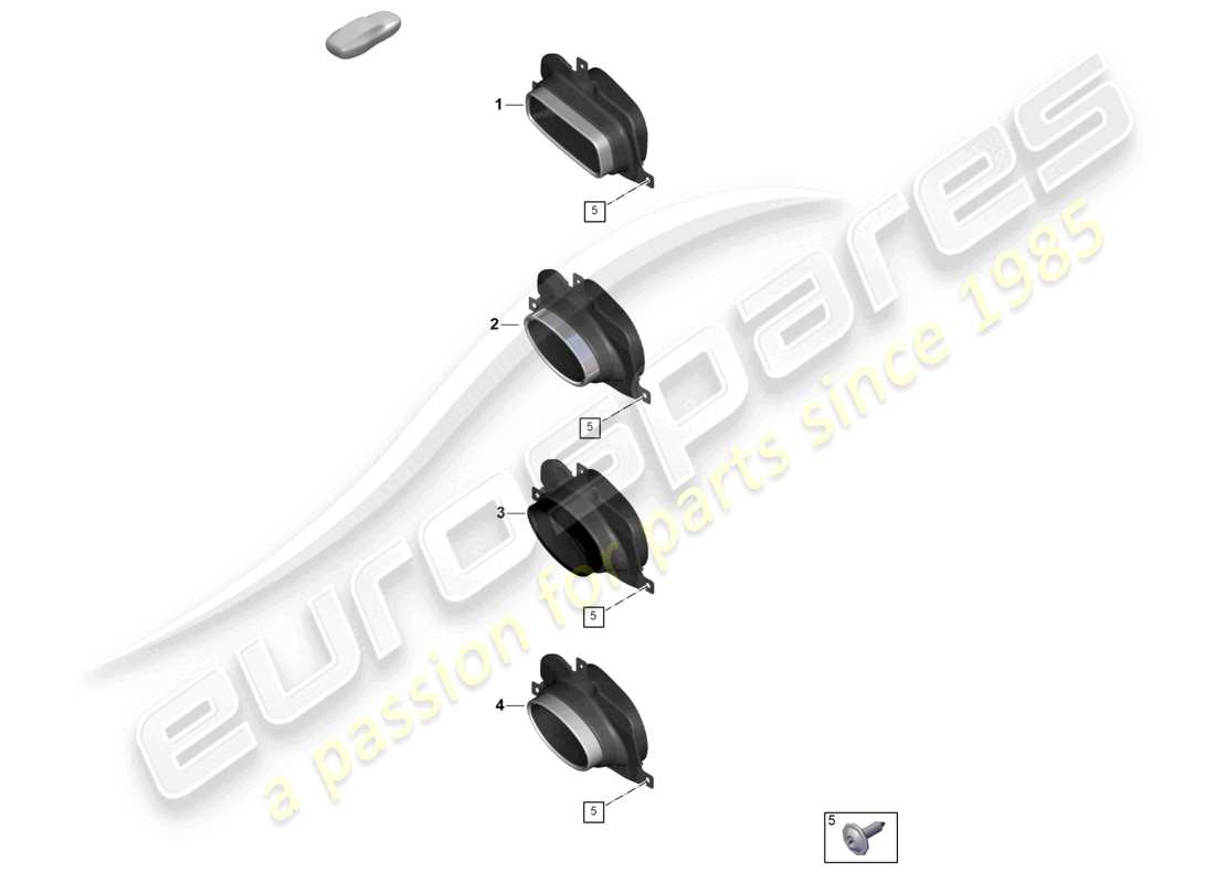 porsche 2024 (992-2) schéma des pièces du tuyau d'échappement