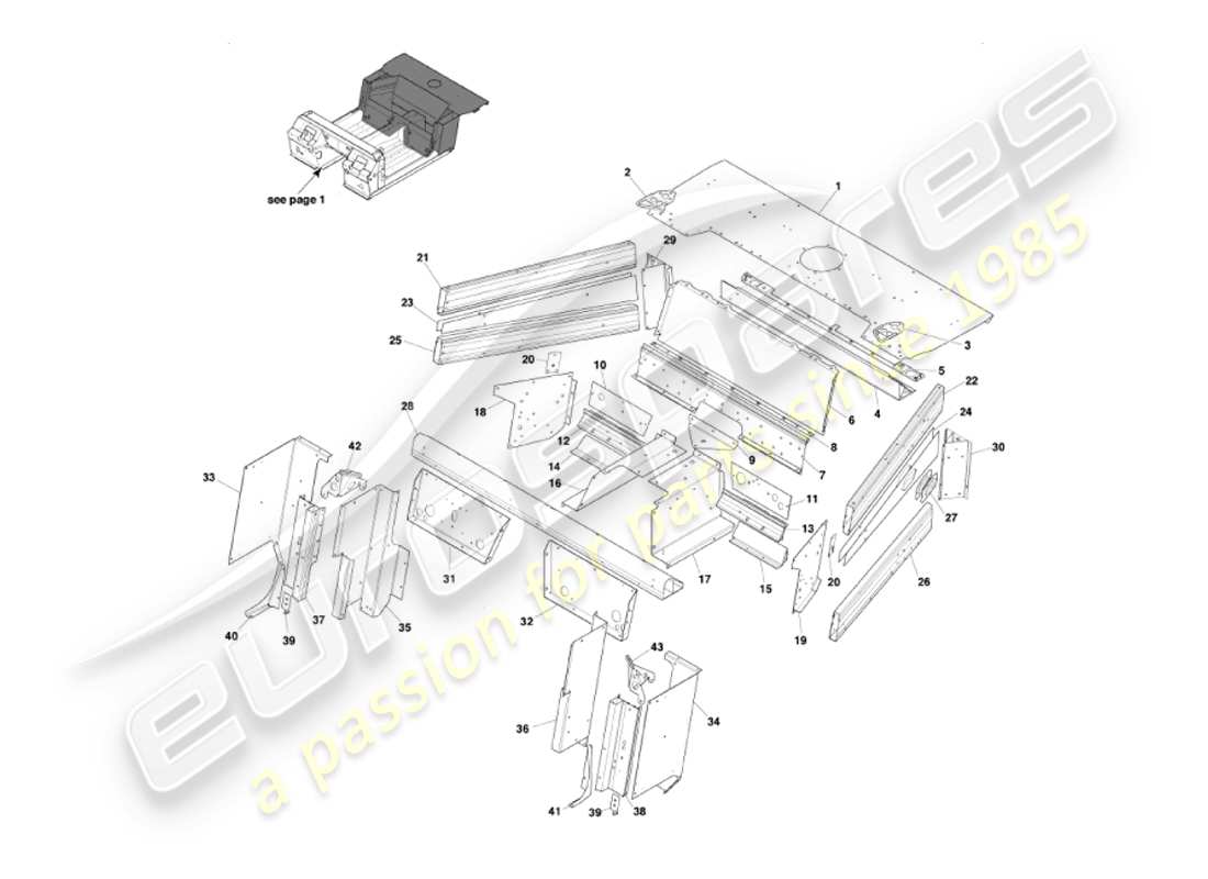 aston martin vanquish (2002) underbody2 diagramme de pièce