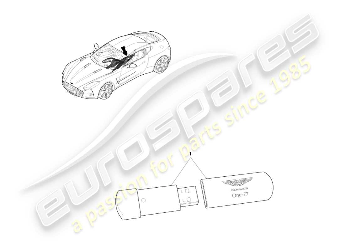 aston martin one-77 (2011) schéma des pièces du memory stick