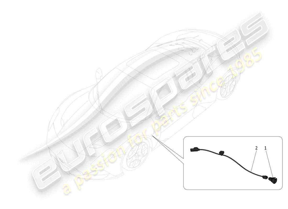 maserati mc20 (2023) diagramme des pièces des groupes de feux latéraux