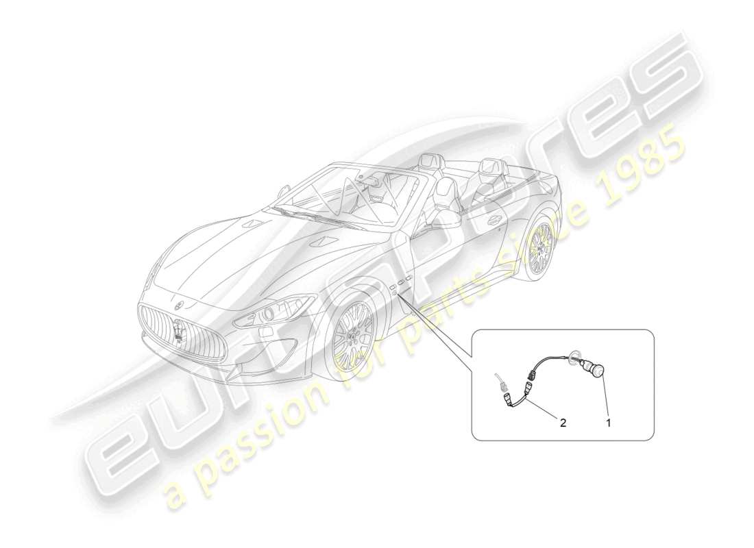 maserati grancabrio mc (2013) diagramme des pièces des groupes de feux latéraux
