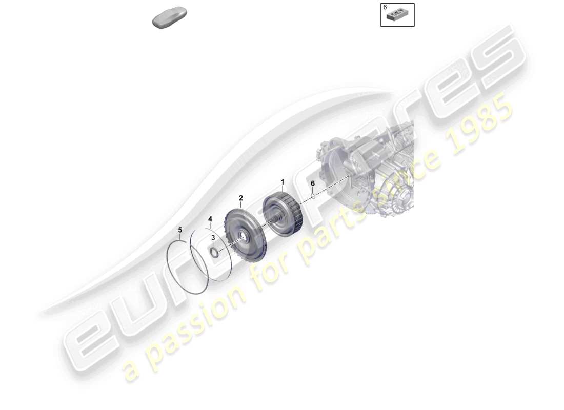 porsche 2022 (992-1 gt3/rs/st) 7-speed boîte de vitesses à double embrayage - pdk - embrayage pour boîte de vitesses à double embrayage schéma des pièces